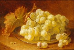 Grapes on a Silver Plate 1893 by Eloise Harriet Stannard