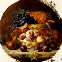 Peaches Plums Pears And Pineapple 1896 by Eloise Harriet Stannard
