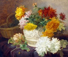 Still Life of Chrysanthemums by Eloise Harriet Stannard