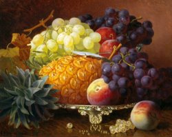 Still Life of Grapes And Pineapples by Eloise Harriet Stannard