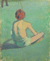 Boy Sitting in The Grass by Emile Bernard