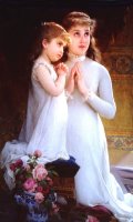 Two Girls Praying by Emile Munier