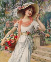 The Flower Girl by Emile Vernon