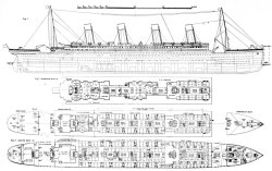 Inquiry Into The Loss Of The Titanic Cross Sections Of The Ship by English School