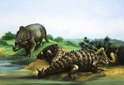 Monoclonius and Scolosaurus by English School