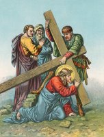 Station VII Jesus Falls under the Cross the Second Time by English School