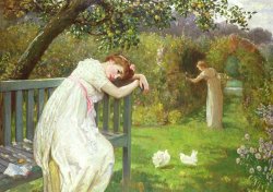 Sunday Afternoon - Ladies in a Garden by English School