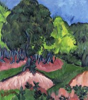 Landscape With Chestnut Tree by Ernst Ludwig Kirchner