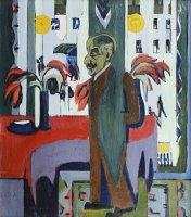 Max Liebermann in His Studio by Ernst Ludwig Kirchner