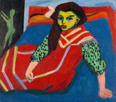 Seated Girl (franzi Fehrmann) by Ernst Ludwig Kirchner