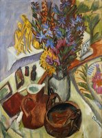 Still Life With Jug And African Bowl by Ernst Ludwig Kirchner