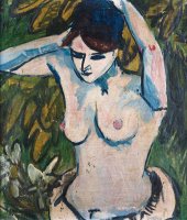 Woman With Raised Arms by Ernst Ludwig Kirchner