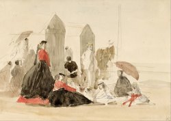 Crinolines And Cabins by Eugene Boudin