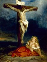 Saint Mary Magdalene at The Foot of The Cross by Eugene Delacroix