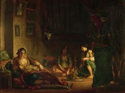 The Women of Algiers in Their Harem by Eugene Delacroix