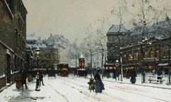 Gare Du Nord Paris by Eugene Galien-Laloue