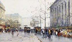 La Madeleine Paris by Eugene Galien-Laloue