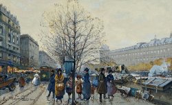Quai Malaquais Paris by Eugene Galien-Laloue
