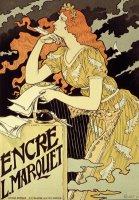 Reproduction Of A Poster Advertising 'marquet Ink' by Eugene Grasset
