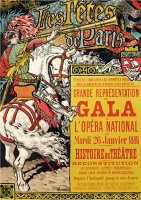 Reproduction of a Poster Advertising The Fetes De Paris at The Opera National Paris 1885 by Eugene Grasset
