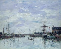 Deauville the Dock by Eugene Louis Boudin