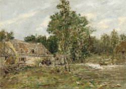 Saint-cenery The Mill by Eugene Louis Boudin