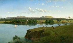 Purrumbete From Across The Lake by Eugene Von Guerard