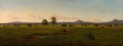 View of The Gippsland Alps, From Bushy Park on The River Avon by Eugene Von Guerard
