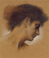 Study of a head by Evelyn De Morgan