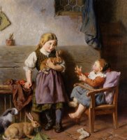 Playing with Rabbits by Felix Schlesinger