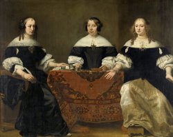 Portrait of The Three Regentesses of The Leprozenhuis, Amsterdam by Ferdinand Bol