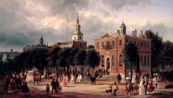 Independence Hall in Philadelphia by Ferdinand Richardt