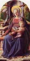 Madonna And Child Enthroned with Two Angels by Filippino Lippi