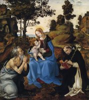 The Virgin And Child with Sts. Gerome And Dominic by Filippino Lippi