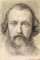 Portrait Head Study of Daniel Casey (full Face) by Ford Madox Brown