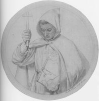 Study of a Monk, Representing Catholic Faith by Ford Madox Brown