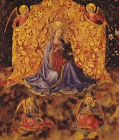Madonna Of Humility With Christ Child And Angels by Fra Angelico