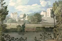 Houses Near Plymouth by Francis Swaine