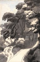 The Chestnut Grove, Near Rocca Del Papa Near Lake Albano by Francis Swaine