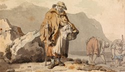 An Old Fisherwoman with Two Women Digging for Bait by Francis Wheatley