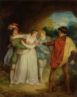 Valentine Rescuing Silvia From Proteus, From Shakespeare's The Two Gentlemen of Verona, Act V, Sce... by Francis Wheatley