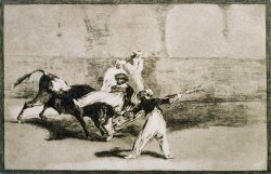 A Moor Caught by The Bull... From La Tauromaquia by Francisco De Goya