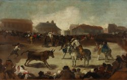 Corrida De Toros En Un Pueblo by Francisco De Goya
