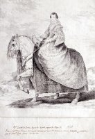 Isabel De Borbon, Queen of Spain, on Horseback by Francisco De Goya