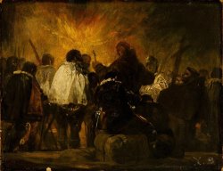 Night Scene From The Inquisition by Francisco De Goya