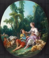 Are They Thinking About The Grape (pensent Ils Au Raisin ) by Francois Boucher