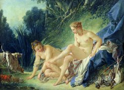 Diana getting out of her bath by Francois Boucher