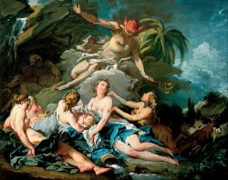 Mercury Entrusting The Infant Bacchus to The Nymphs of Nysa by Francois Boucher