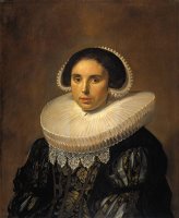 Portrait of a Woman, Possibly Sara Wolphaerts Van Diemen by Frans Hals