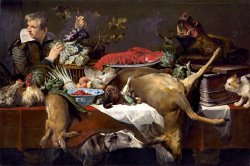 Pantry Scene with Servant by Frans Snyders